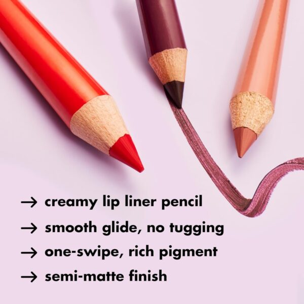 e.l.f. Cream Glide Lip Liner, Highly-Pigmented Pencil For Shaping & Sculpting Lips, Semi-Matte Finish, Vegan & Cruelty-Free, Truth or Bare - Image 4