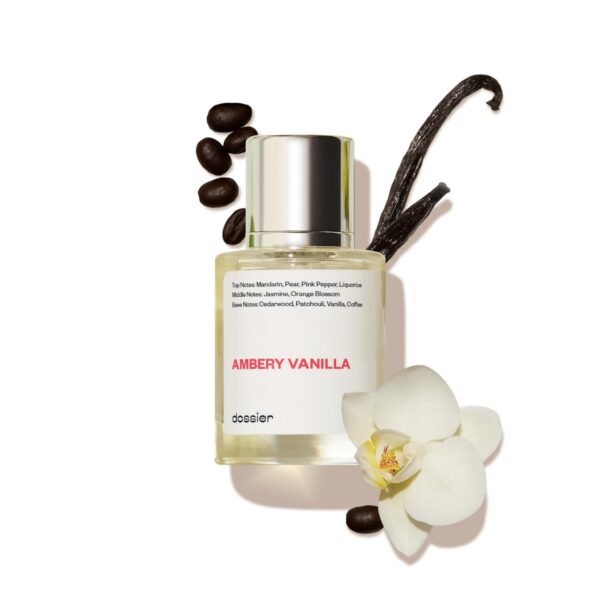 Dossier - Ambery Vanilla 1.7Oz (50ml) - Eau de Parfum - Inspired by Y S.L's B.lack O.pium - Long-lasting Fragrance - Feminine