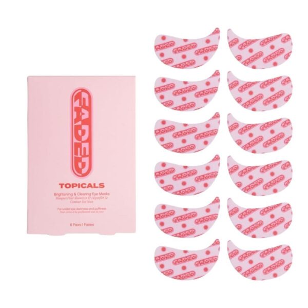 Topicals Faded Brightening Under Eye Masks | Patches to Depuff, Hydrate, Brighten and Cool | Reduce Dark Circles and Fine Lines | Contains Kojic Acid, Caffeine and Niacinamide (Set of 6) - Image 7