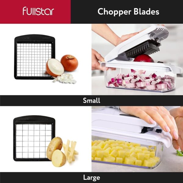 Fullstar Vegetable Chopper - Food Chopper - Onion Chopper - Vegetable Slicer & Spiralizer - Veggie Chopper with Container - Kitchen Gadgets - Home Essentials - Kitchen Accessories (4 in 1, White) - Image 2