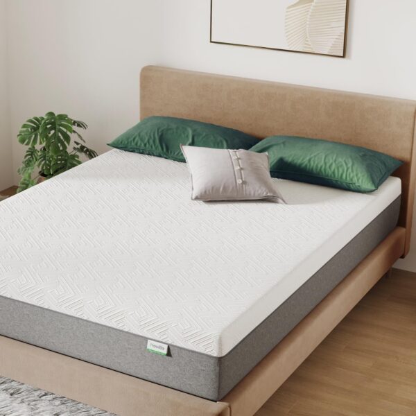 Novilla Queen Size Mattress, 12 Inch Gel Memory Foam Mattress for Cool Night & Pressure Relief, Medium Plush Feel with Motion Isolating, Bliss - Image 2