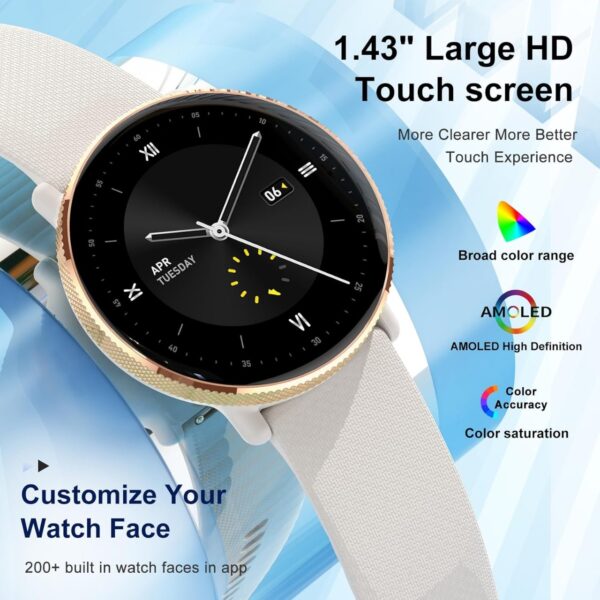 Smart Watch for Women Fitness Tracker: Make/Answer Call Smart Watches for Women Waterproof Digital Mens Watches Running Smartwatch Android Phone iPhone Samsung Compatible Heart Rate Monitor Step - Image 4